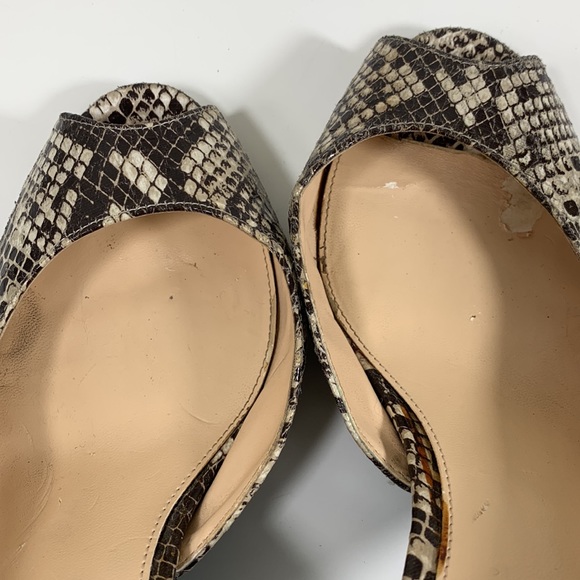 Marc Fisher peep toe pumps snake skin print - Picture 9 of 13